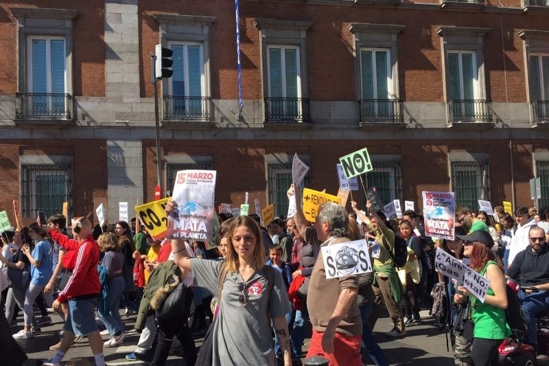 Manifestación, huelga 15-M por el Clima, Fridays for Future