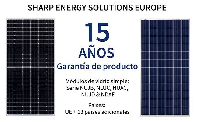 Sharp Energy Solutios amplía la garantía de sus módulos hasta los 15 años.