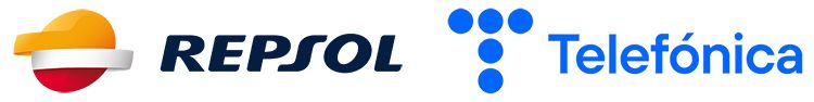Logos de Repsol y Telefónica