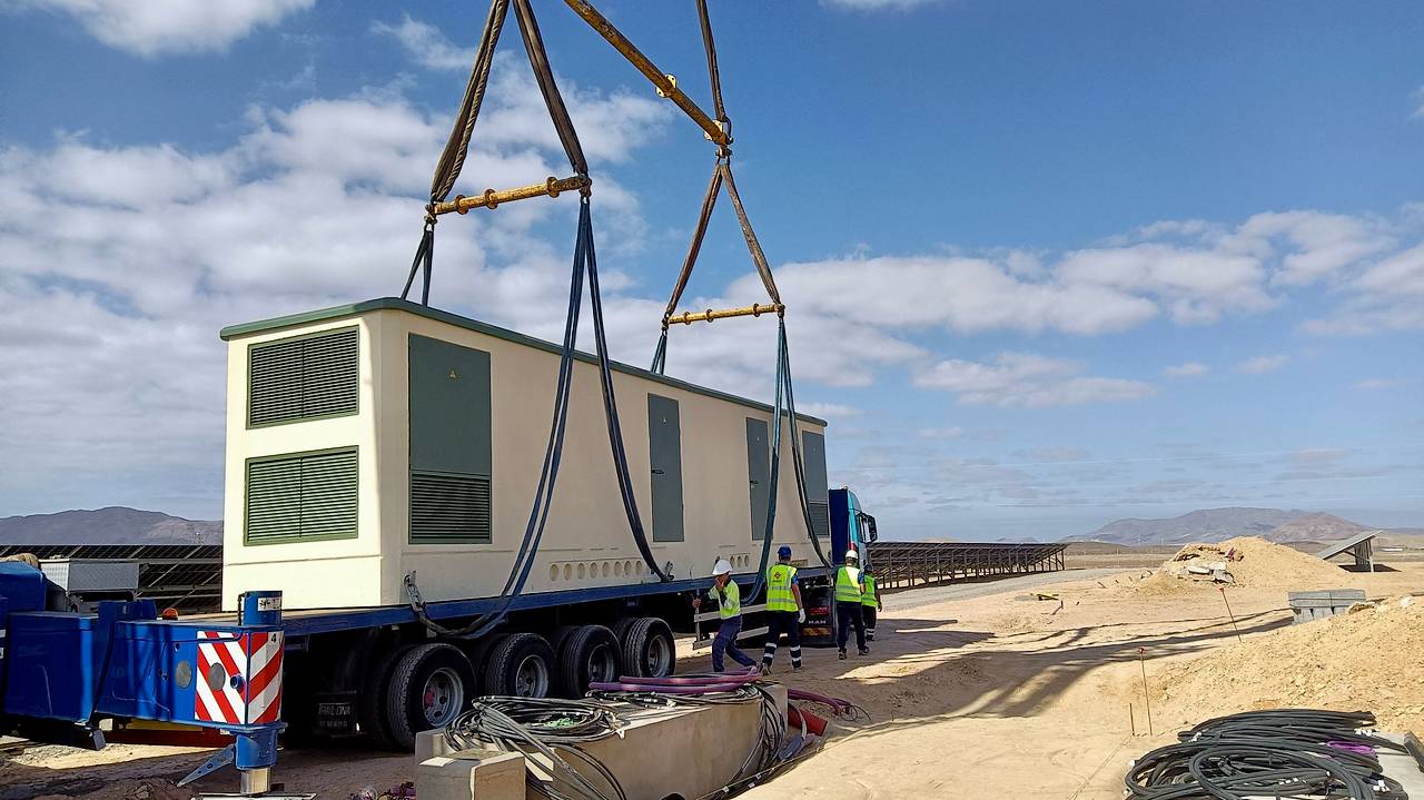 Construcción de una planta solar fotovoltaica de Inael en Gran Tarajal, Fuerteventura